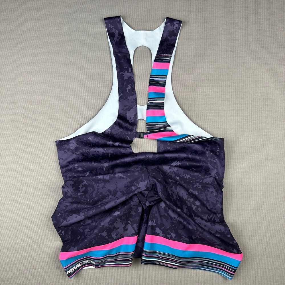 Pearl Izumi Women Attack Air Bib Shorts XXL Purple Camo Padded Cycling 11212301